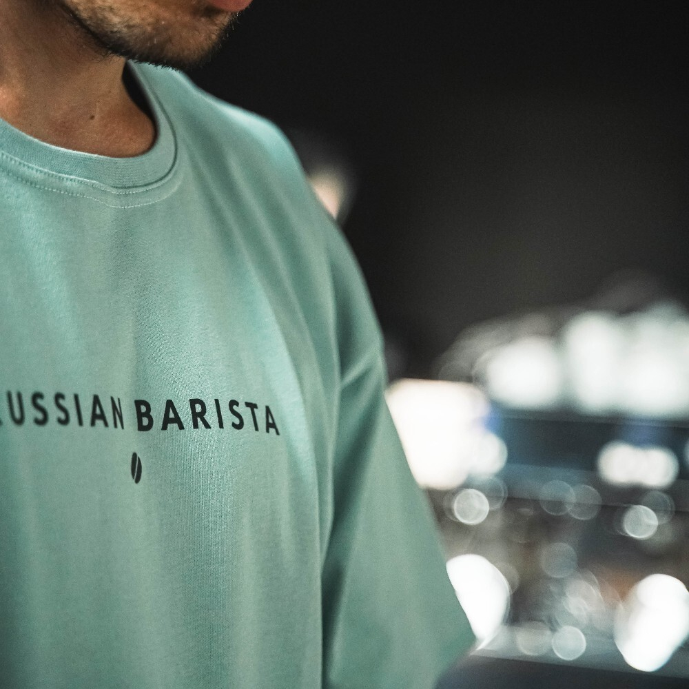 Футболка оверсайз "Russian barista"